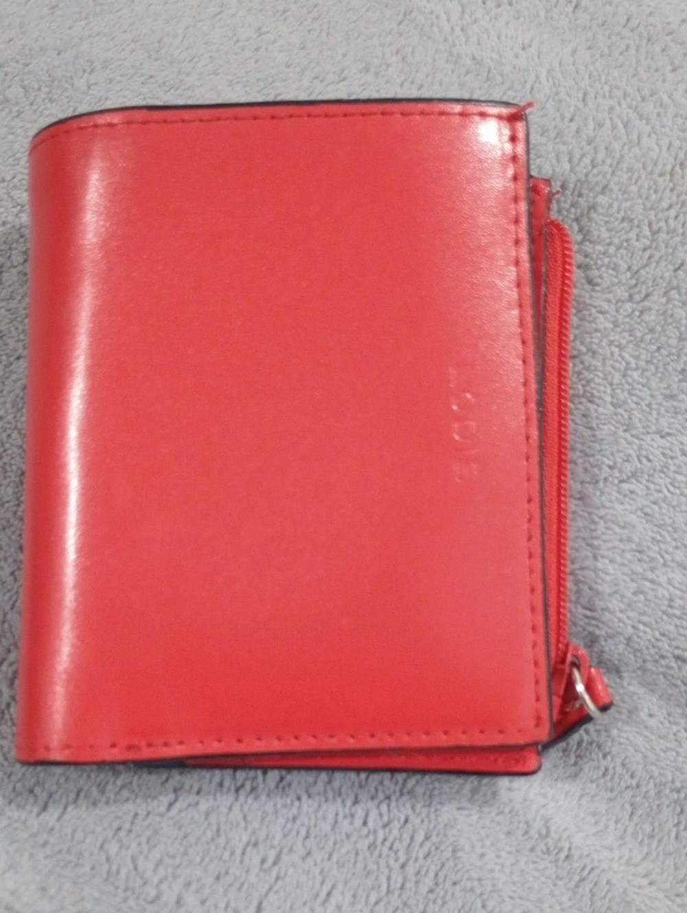 Lodis Womens Red Leather Zip Wallet - Compact Card Holder